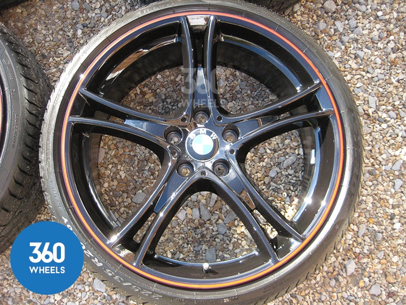 Genuine BMW 20" 361 M Sport Performance 5 Double Spoke Black Red Stripe Alloy Wheels Tyres 36116854611 36116854612