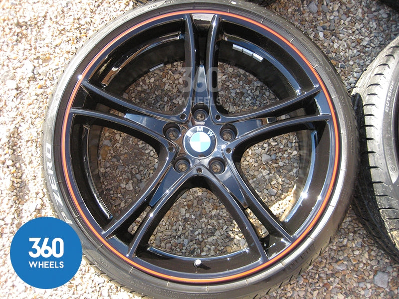 Genuine BMW 20" 361 M Sport Performance 5 Double Spoke Black Red Stripe Alloy Wheels Tyres 36116854611 36116854612