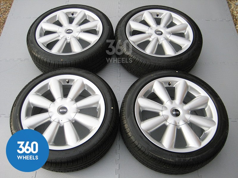 Genuine Mini Countryman 18" R126 Turbo Fan Alloy Wheels Pirelli Tyres 336109803724