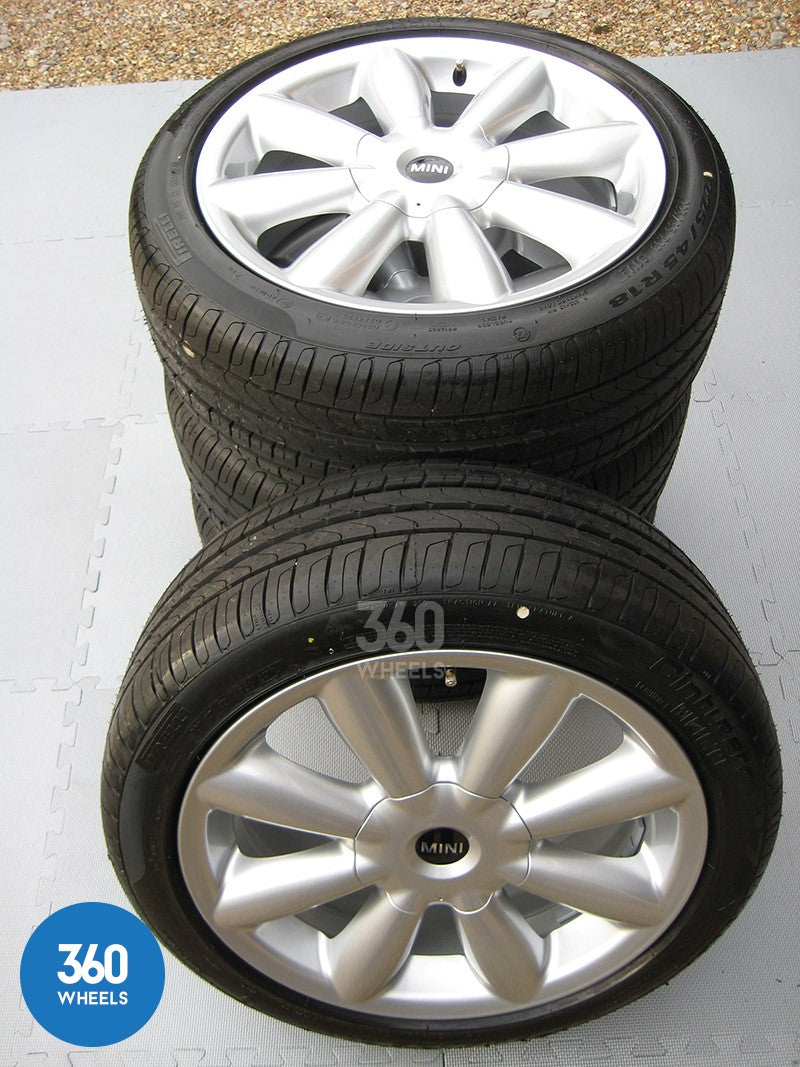 Genuine Mini Countryman 18" R126 Turbo Fan Alloy Wheels Pirelli Tyres 336109803724