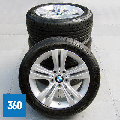 Genuine BMW 3 4 Series 17" 392 5 Double Spoke Alloy Wheels Set Bridgestone Tyres 36116796239