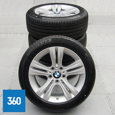 Genuine BMW 3 4 Series 17" 392 5 Double Spoke Alloy Wheels Set Continetal Tyres 36116796239
