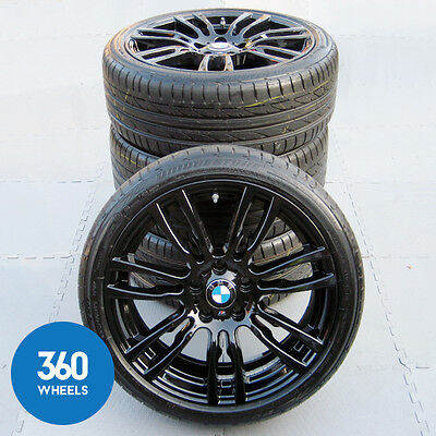 Genuine BMW 19" 403 M Sport Star Spoke Black Gloss Alloy Wheel Set Bridgestone RFT Tyres