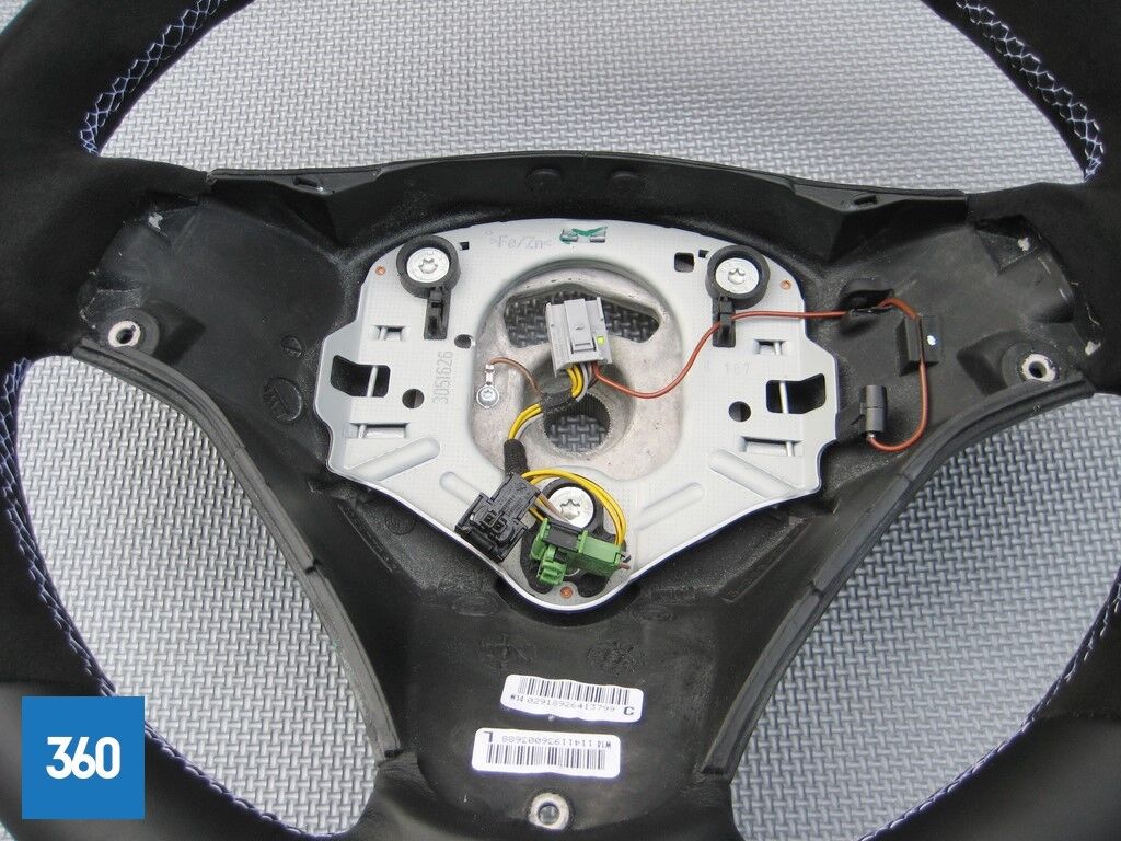 Genuine BMW E90 E91 E92 3 M3 GTS Alcantara White Stitching Steering Wheel