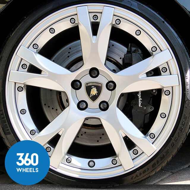 Genuine Lamborghini Silver Centre Caps  Gallardo Wheel Badge Set 400601147B