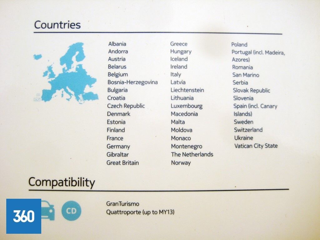 Genuine Maserati Quattroporte Granturismo Navigation Update 2015 940000473