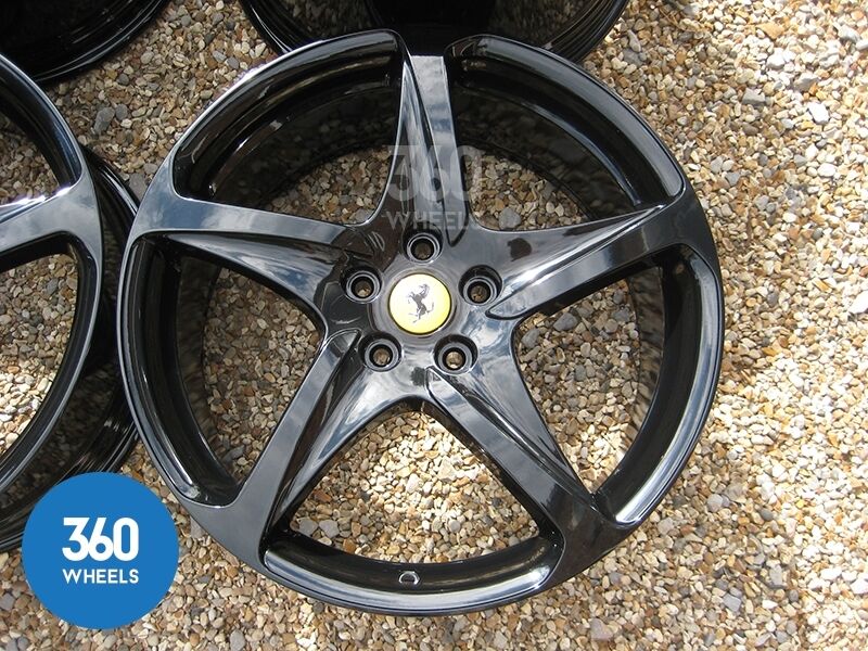 Genuine Ferrari FF 20" 5 Twist Spoke Black Alloy Wheels 260697 274882 273270