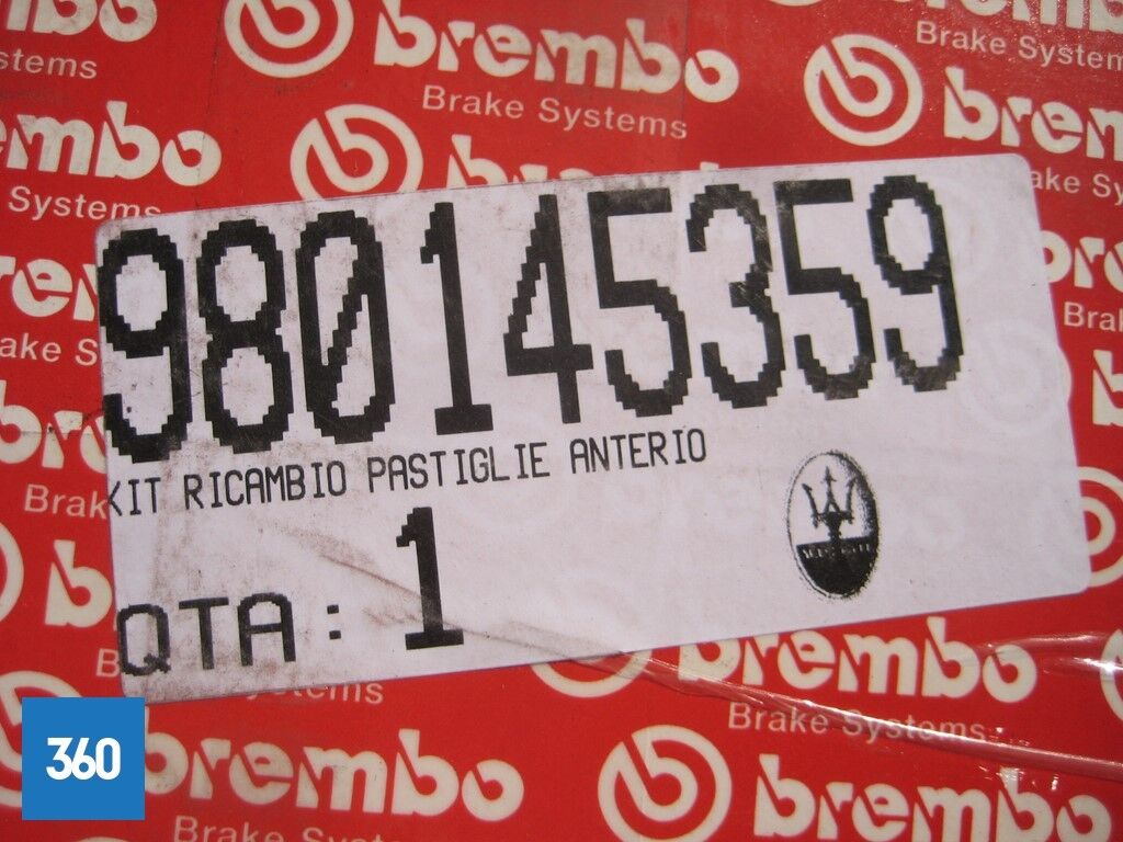 Genuine Maserati Granturiso MC Stradale Front Brake Pad Kit 980145359