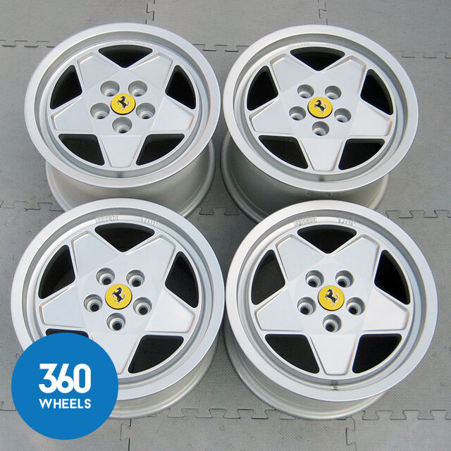 Genuine Ferrari Testarossa 16" Alloy Wheel Set 5 Bolt 134685 138051