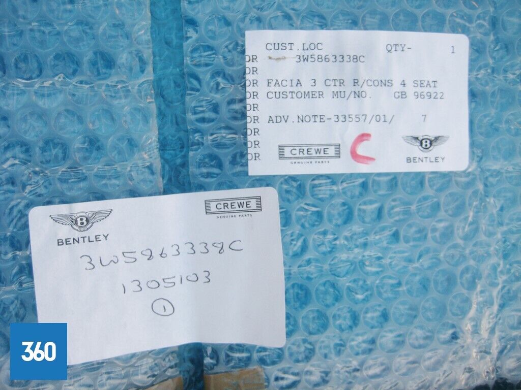 Genuine Bentley Continental Flying Spur Rear Console Wood 3W5863338C