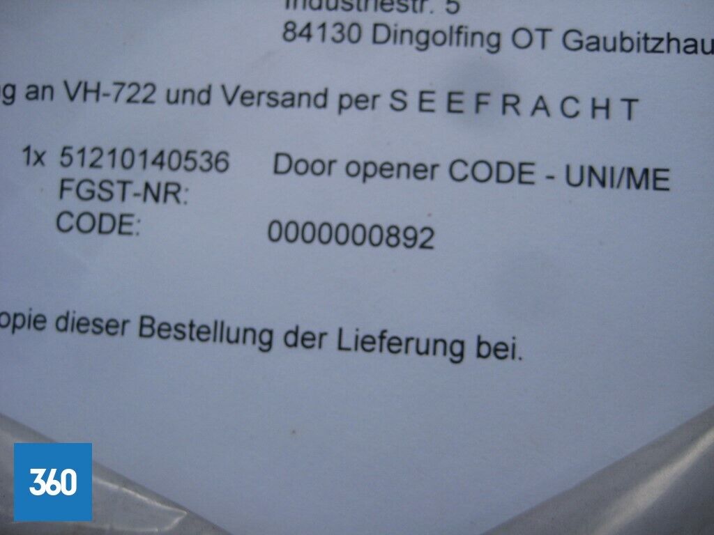 Genuine BMW 7 Series E65 Rear RH Grab Handle Door Opener O/S Titanium Gray 892 51210140536