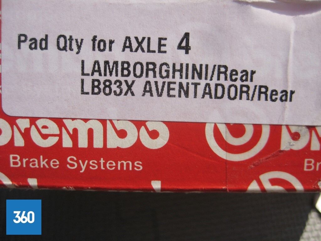 Genuine Lamborghini Aventador SV S SVJ Brembo Rear Brake Pad Set 470698451 470698451D