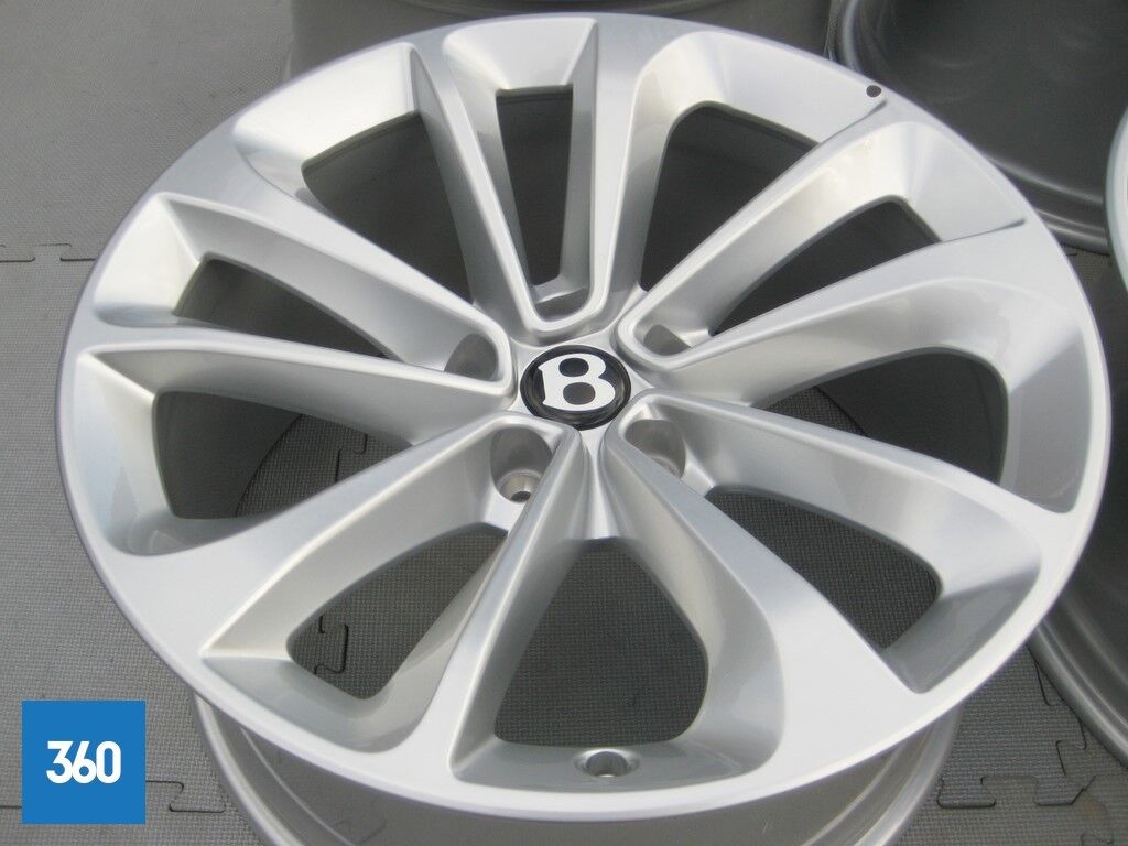 Genuine Bentley Bentayga 21" 5 Twin Spoke Silver Alloy Wheels Set 36A601025C