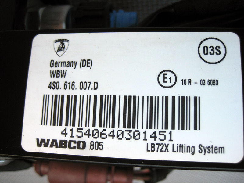 Genuine Lamborghini Huracan Suspension Lifting System Compressor 4S0616007E