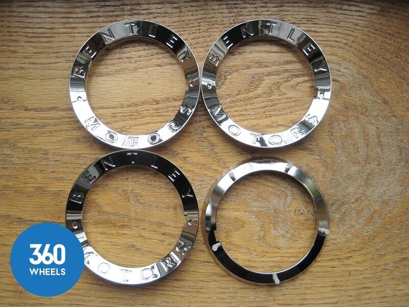 Genuine Bentley Continental GTC GTC Flying Spur Centre Cap Chrome Ring Set 3W0601165