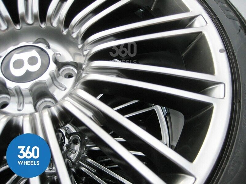 New Genuine Bentley Continental GT GTC Speed 20" Dark Metal 13 Spoke Alloy Wheel Set Pirelli Tyres