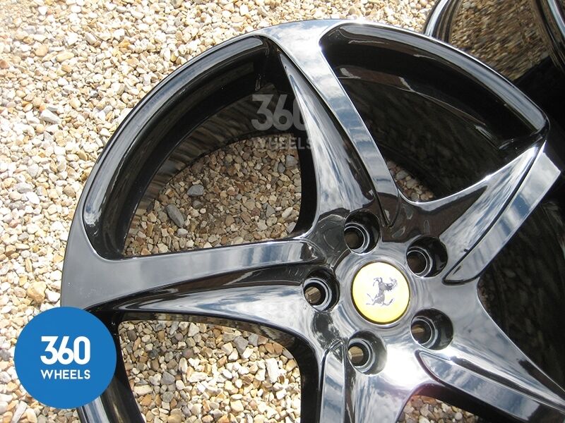 Genuine Ferrari FF 20" 5 Twist Spoke Black Alloy Wheels 260697 274882 273270