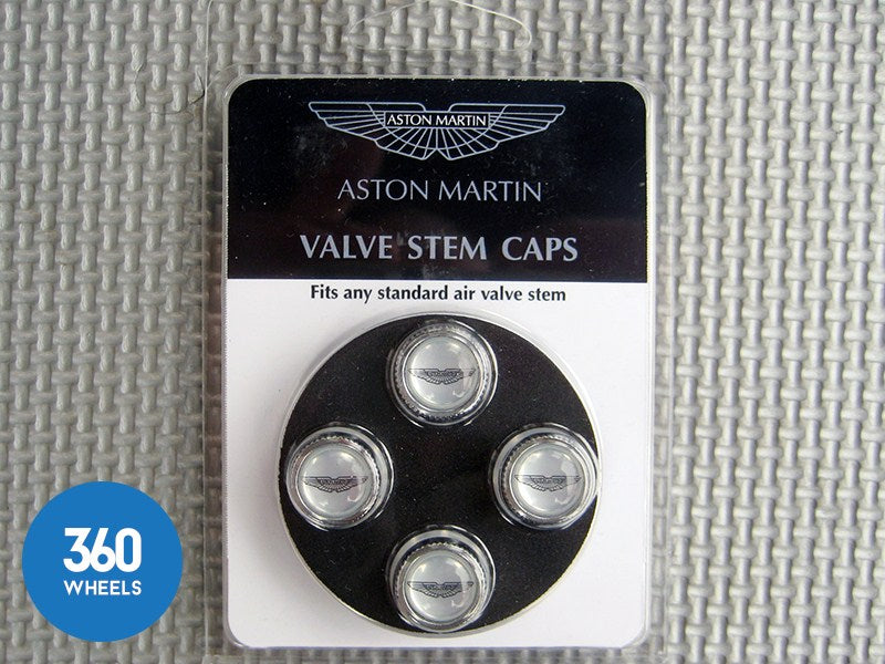 Genuine Aston Martin Tyre Valves Dust Caps Stems Set 3685998