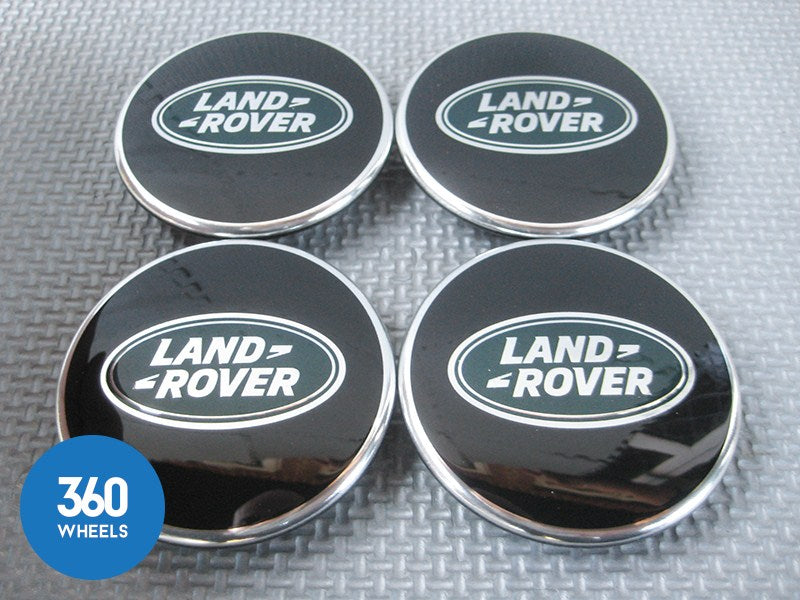 Genuine Range Rover Land Rover Alloy Wheel Centre Caps Gloss Black Green Logo LR069899