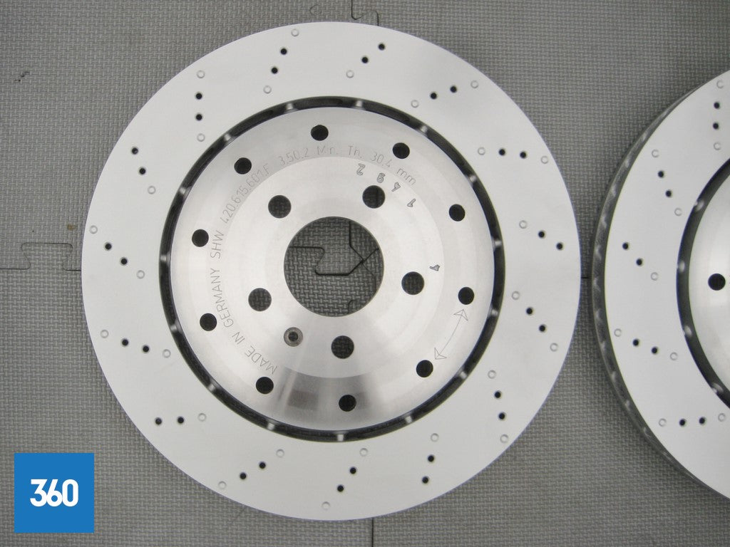 Genuine Lamborghini Gallardo R8 560 550 570 Rear Brake Discs Set 420615601F