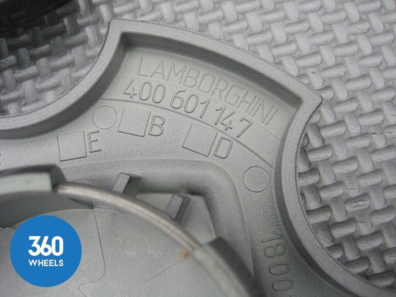 Genuine Lamborghini Grey Centre Caps Gallardo Wheel Badges 400601147D