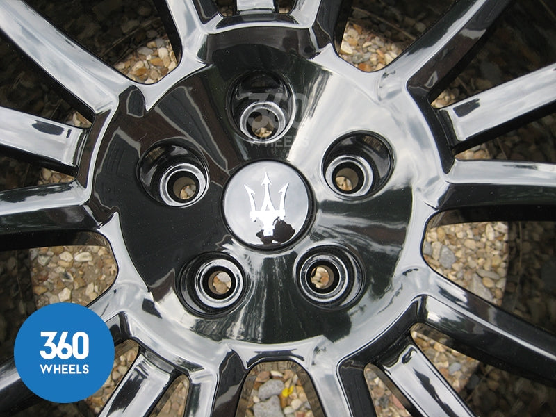 Genuine Maserati 20" Trident Gloss Black Alloy Wheel Set 82126803 82126801