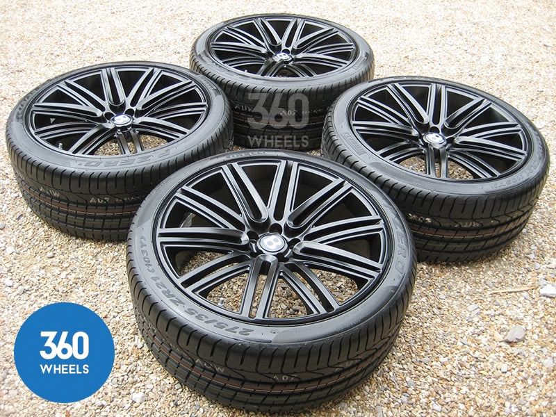 Genuine Bentley 21" Speed 10 Spoke Black Alloy Wheels with Pirelli P Zero Tyres 3W0601025DN