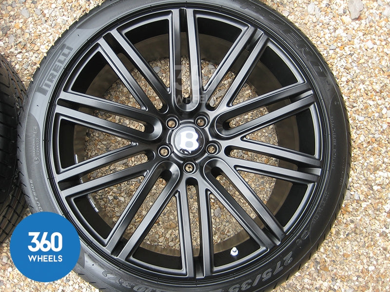Genuine Bentley 21" Speed 10 Spoke Black Alloy Wheels with Pirelli P Zero Tyres 3W0601025DN