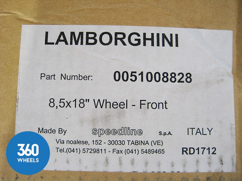 Genuine Lamborghini Murcielago 18" 8.5J Speedline Front Alloy Wheel 0051008828