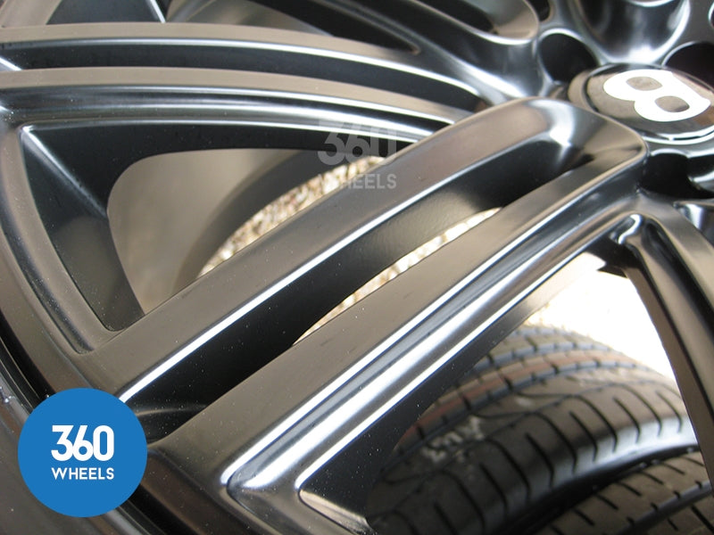 Genuine Bentley 21" Speed 10 Spoke Black Alloy Wheels with Pirelli P Zero Tyres 3W0601025DN