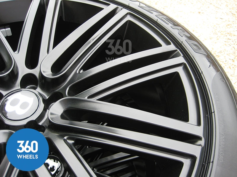 Genuine Bentley 21" Speed 10 Spoke Black Alloy Wheels with Pirelli P Zero Tyres 3W0601025DN