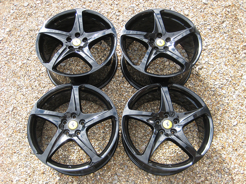 Genuine Ferrari FF 20" 5 Twist Spoke Black Alloy Wheels 260697 274882 273270