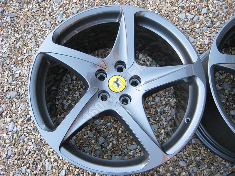 Genuine Ferrari FF 20" 5 Spoke Gunmetal Grey Alloy Wheels 260698 260697