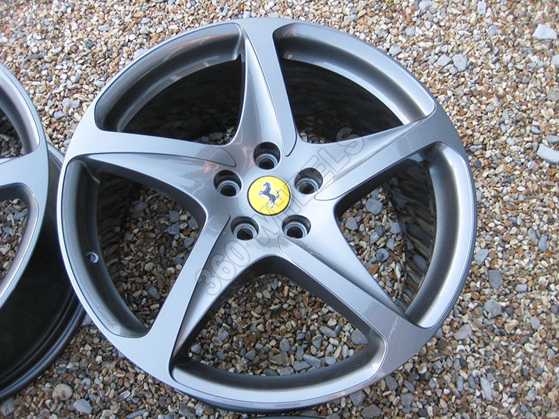 Genuine Ferrari FF 20" 5 Spoke Gunmetal Grey Alloy Wheels 260698 260697