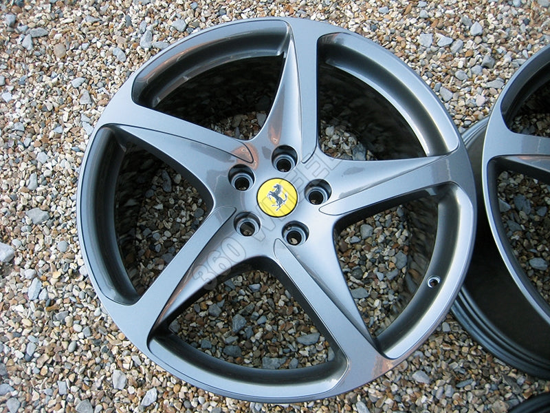 Genuine Ferrari FF 20" 5 Spoke Gunmetal Grey Alloy Wheels 260698 260697