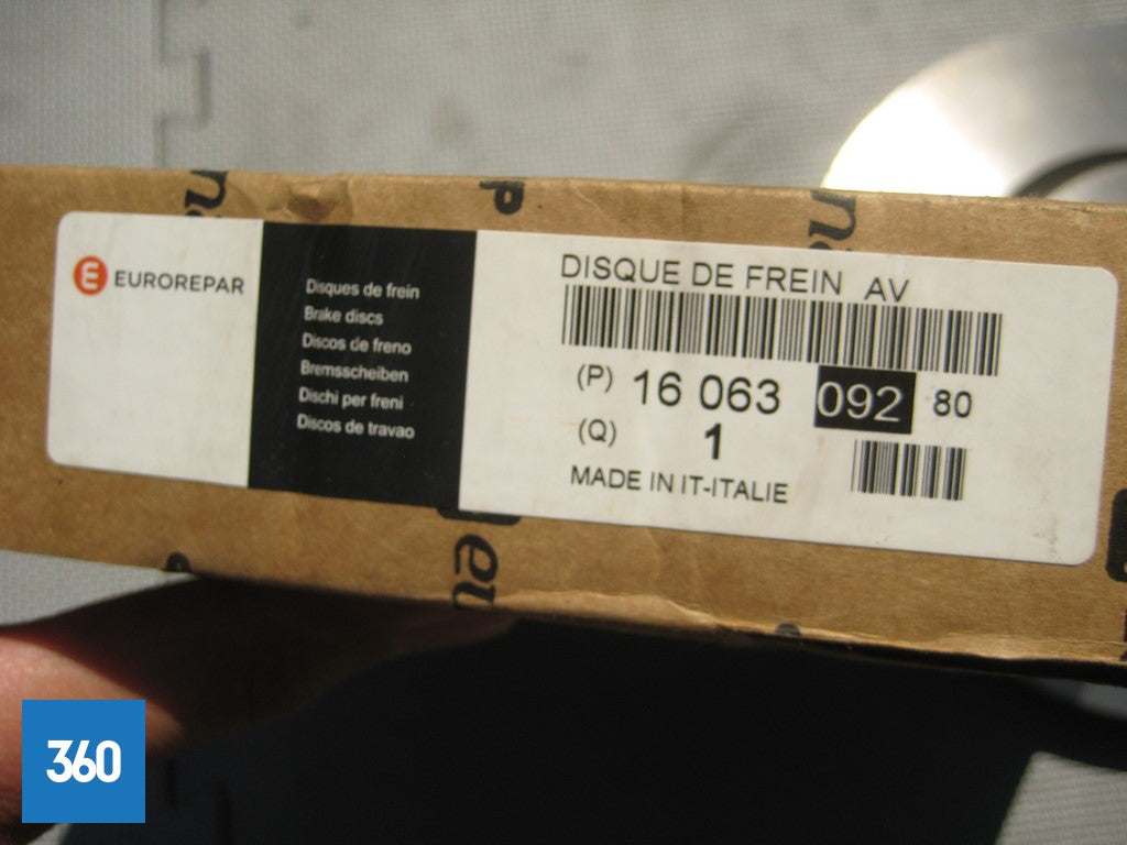 Genuine Citroen Peugeot Dispatch C8 Expert Front Brake Discs Pair 1606309280