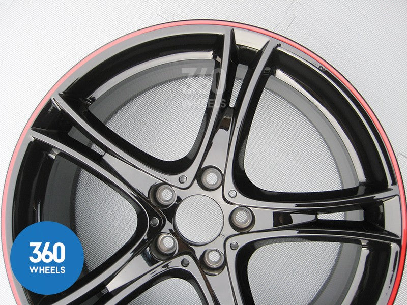 Genuine BMW 3 4 Series 20" M Sport 361 Black Red Front Alloy Wheel 36116854611