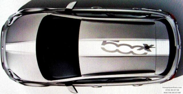 Genuine Fiat 500x Roof Bonnet Decal Accessory Kit 50927499 White