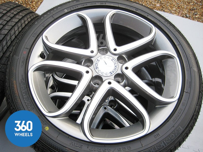 Genuine Mercedes Benz 17" A B CLA Class 5 Twin Spoke Alloy Wheels Goodyear M0 Tyres Cla A2464010302