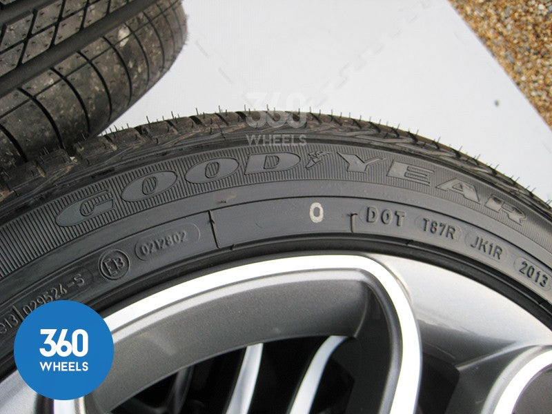 Genuine Mercedes Benz 17" A B CLA Class 5 Twin Spoke Alloy Wheels Goodyear M0 Tyres Cla A2464010302