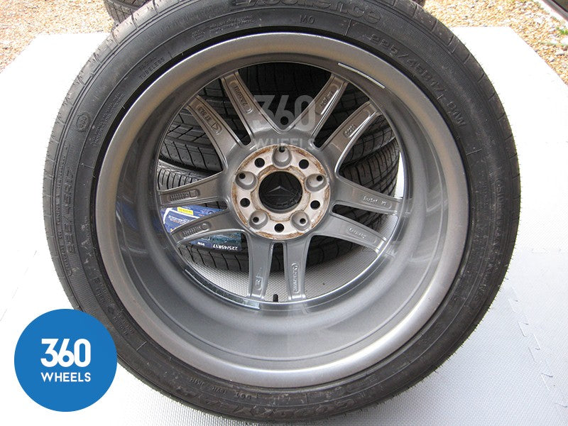 Genuine Mercedes Benz 17" A B CLA Class 5 Twin Spoke Alloy Wheels Goodyear M0 Tyres Cla A2464010302