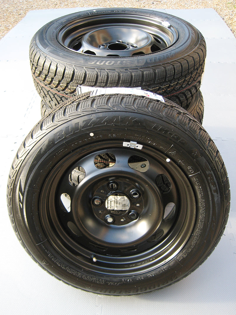 Genuine BMW 16" 3 & 4 Series Steel Alloy Wheel Winter Bridgestone RSC Tyres Set