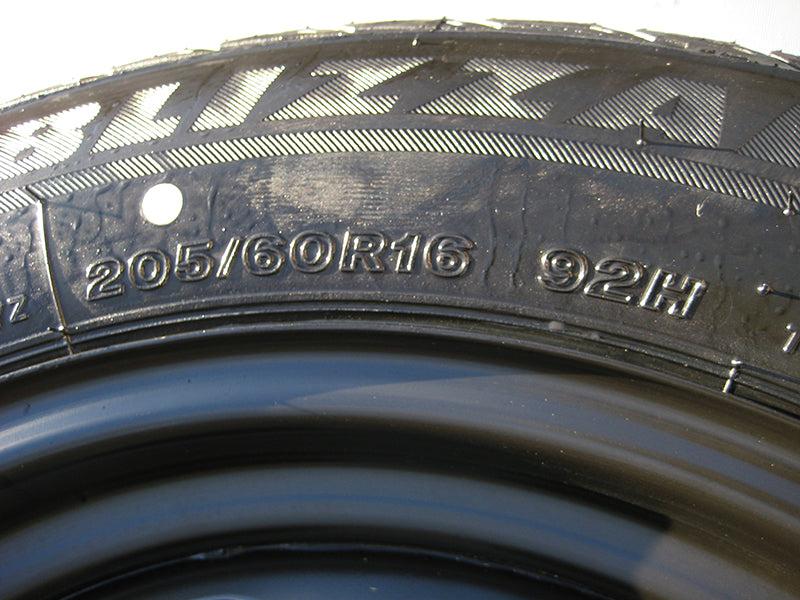 Genuine BMW 16" 3 & 4 Series Steel Alloy Wheel Winter Bridgestone RSC Tyres Set