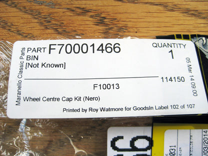 Genuine Ferrari Gloss Black Alloy Wheel Centre Cap Set 70001466 70004869