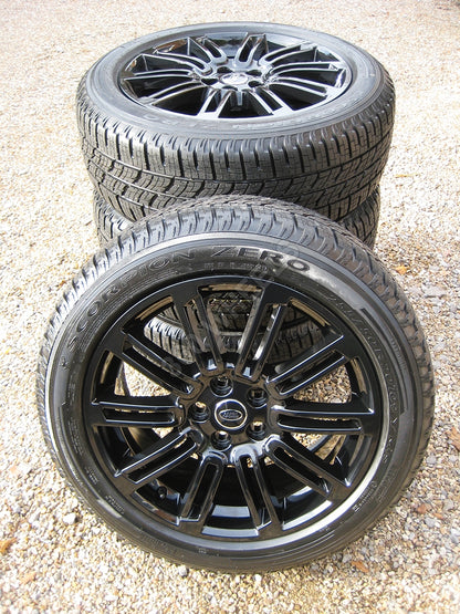 Genuine Land Rover Discovery 4 20" Gloss Black 10 Split Spoke Alloy Wheels Tyres