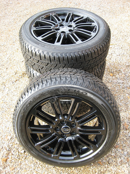 Genuine Land Rover Discovery 4 20" Gloss Black 10 Split Spoke Alloy Wheels Tyres