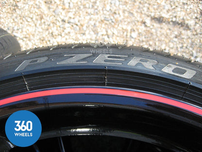 Genuine BMW 20" 361 M Sport Performance 5 Double Spoke Black Red Stripe Alloy Wheels Tyres 36116854611 36116854612