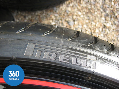 Genuine BMW 20" 361 M Sport Performance 5 Double Spoke Black Red Stripe Alloy Wheels Tyres 36116854611 36116854612