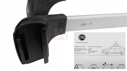 Genuine Fiat 500x Pair of Lockable Roof Bars 50927231