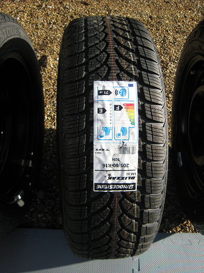 Genuine BMW 16" 3 & 4 Series Steel Alloy Wheel Winter Bridgestone RSC Tyres Set